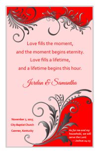 Wedding Program Cover Template 8F - Version 4